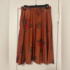 ModCloth Floral Midi Skirt with Pockets